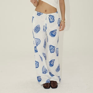 BY THE SEA SHORE FABRIC PANTS