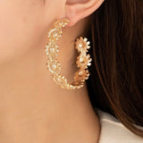 AUDREY FLOWER HOOP EARRINGS