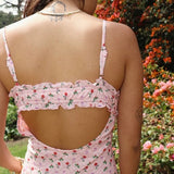 SWEET LIKE SUGAR PINK FLORAL MAXI DRESS