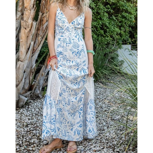 IN THE BREEZE FLORAL MAXI DRESS