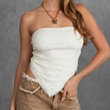 WILDEST DREAMS CREAM LACE SCARF TOP