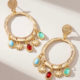 ADORA MULTI CHARM DROP EARRINGS