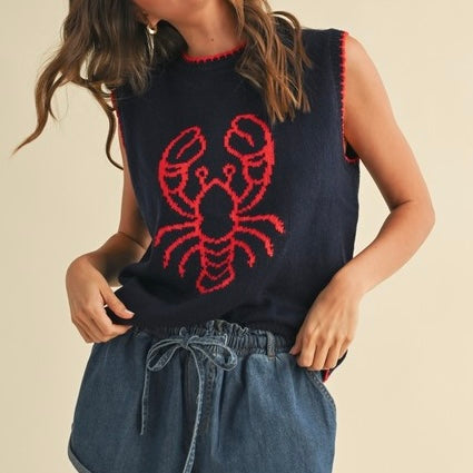 CLAWS OUT LOBSTER SWEATER VEST