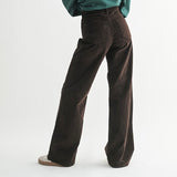 JBD BROWN WIDE LEG CORDUROY PANTS