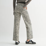 JBD HIGH RISE VINTAGE STRAIGHT ZEBRA DENIM JEANS