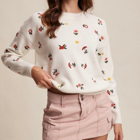FULL BLOOM FLORAL SWEATER