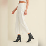 STILL BEJEWELED WHITE RHINESTONE JEANS