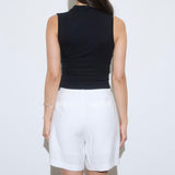 NOTHING BASIC ABOUT IT BLACK MOCK NECK TANK TOP