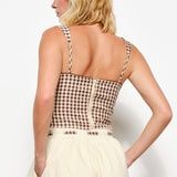 BACK TO YOU GINGHAM CORSET TOP