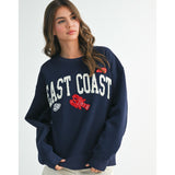 EAST COAST PATCHWORK PULLOVER SWEATER