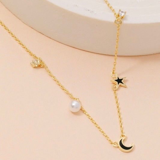 AYLANI STARS AND MOON NECKLACE