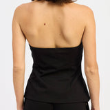 SNAP OUT OF IT BLACK HALTER TOP