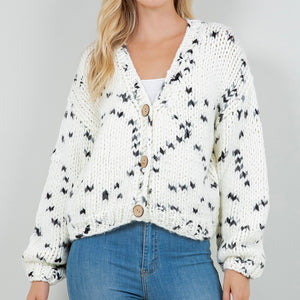 BY THE FIRE CHUNKY KNIT CARDIGAN