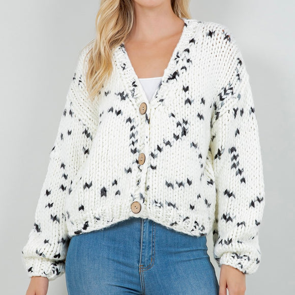 BY THE FIRE CHUNKY KNIT CARDIGAN
