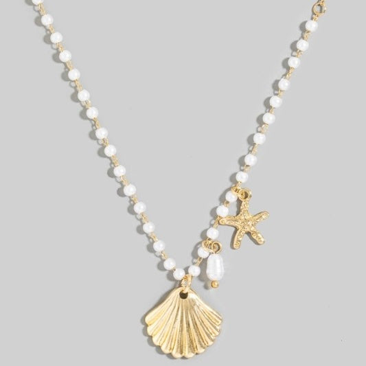 CATHERINE PEARL SEASHELL NECKLACE