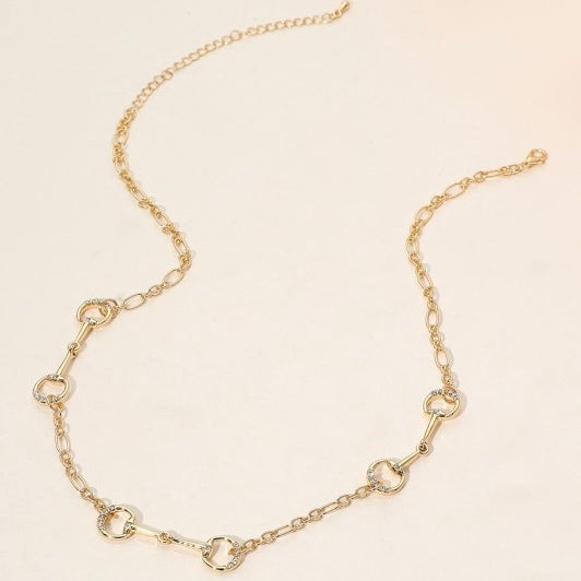 PATRICIA GOLD HORSEBIT NECKLACE