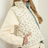 GET TO KNOW YOU FLORAL PUFFER VEST