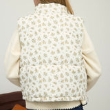 GET TO KNOW YOU FLORAL PUFFER VEST