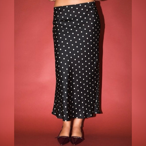 MARK IT POLKA DOT MAXI SKIRT