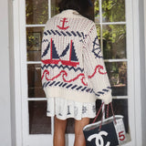 OPEN OCEAN KNIT FULL ZIP SWEATER