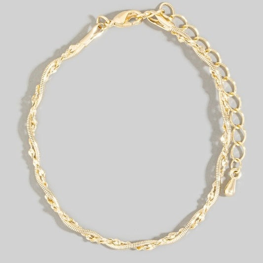 HILLA GOLD DOUBLE TWIST BRACELET