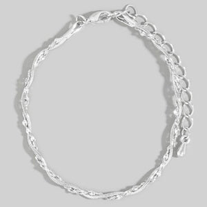 HILLA SILVER DOUBLE TWIST BRACELET