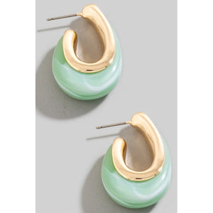 VICKIE MINT ACRYLIC DROP EARRINGS