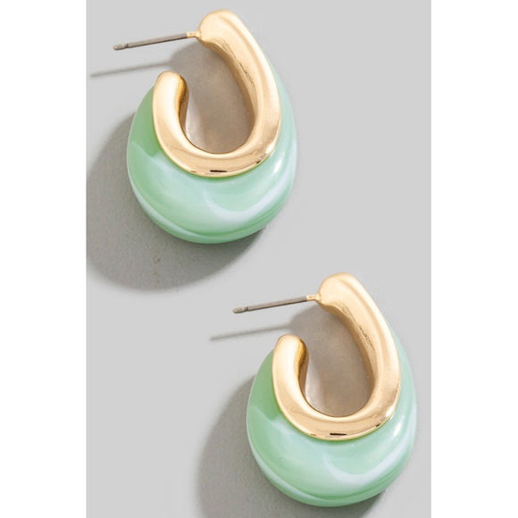 VICKIE MINT ACRYLIC DROP EARRINGS