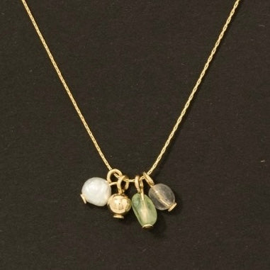 JANEENE GREEN SEMI PRECIOUS STONE NECKLACE