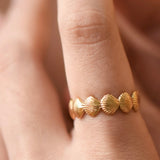 18K GOLD SEASHELL RING
