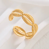 18K GOLD COWRIE SHELL RING