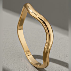 ZEPHYRINE GOLD WARPED BANGLE BRACELET