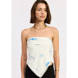 SAILOR SONG PATTERNED SCARF TOP