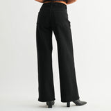JUST USA BLACK HIGH RISE STRAIGHT DENIM JEANS