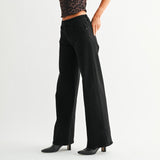 JUST USA BLACK HIGH RISE STRAIGHT DENIM JEANS