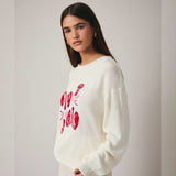 STRIPED LOBSTER KNIT SWEATER