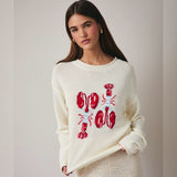 STRIPED LOBSTER KNIT SWEATER
