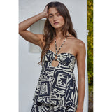 IBIZIA ABSTRACT PATTERNED TOP