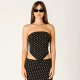 WHAT ABOUT IT POLKA DOT SCARF TOP