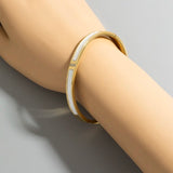 STAINLESS STEEL MOTHER OF PEARL BRACELET