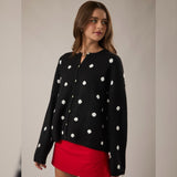 SUNDAY MORNING BLACK POLKA DOT CARDIGAN