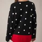 SUNDAY MORNING BLACK POLKA DOT CARDIGAN