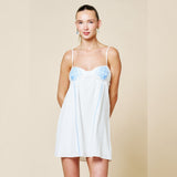 OCEAN AVE EMBROIDERED BABYDOLL DRESS
