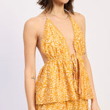 SUNS OUT PATTERNED HALTER TOP