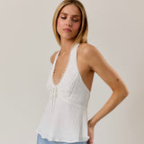 JUST LOVE IT WHITE HALTER TOP