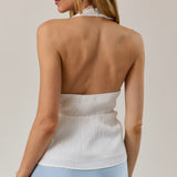 JUST LOVE IT WHITE HALTER TOP