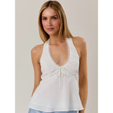 JUST LOVE IT WHITE HALTER TOP