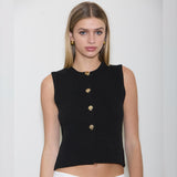 HIGH TIDE BLACK SWEATER VEST