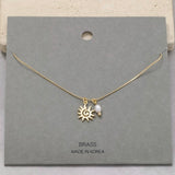 KENNEDY GOLD SPIRAL SUN NECKLACE