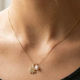 KENNEDY GOLD SPIRAL SUN NECKLACE